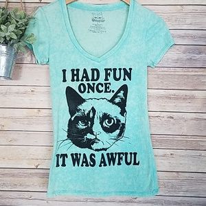 Grumpy Cat I had Fun Once It Was Awful T-Shirt